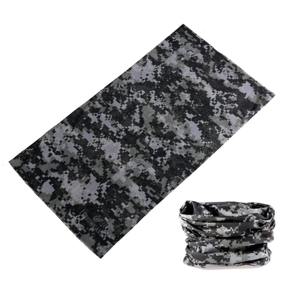 Multi-function Headwear/ Face Mask - Black Camo